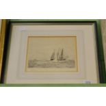 William Lionel Wyllie RA, RBA, RI, RE, NEAC (1851-1931), Shipping off a coastline, signed in pencil,