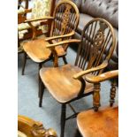 Two early 19th century Windsor carver chairs