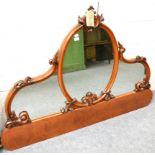 A Victorian mahogany mirror