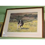 After Steven Townsend (20th century) ''Ben's Valley'', collie in landscape, limited edition print