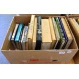A box of clock and watch related volumes including Britten, etc