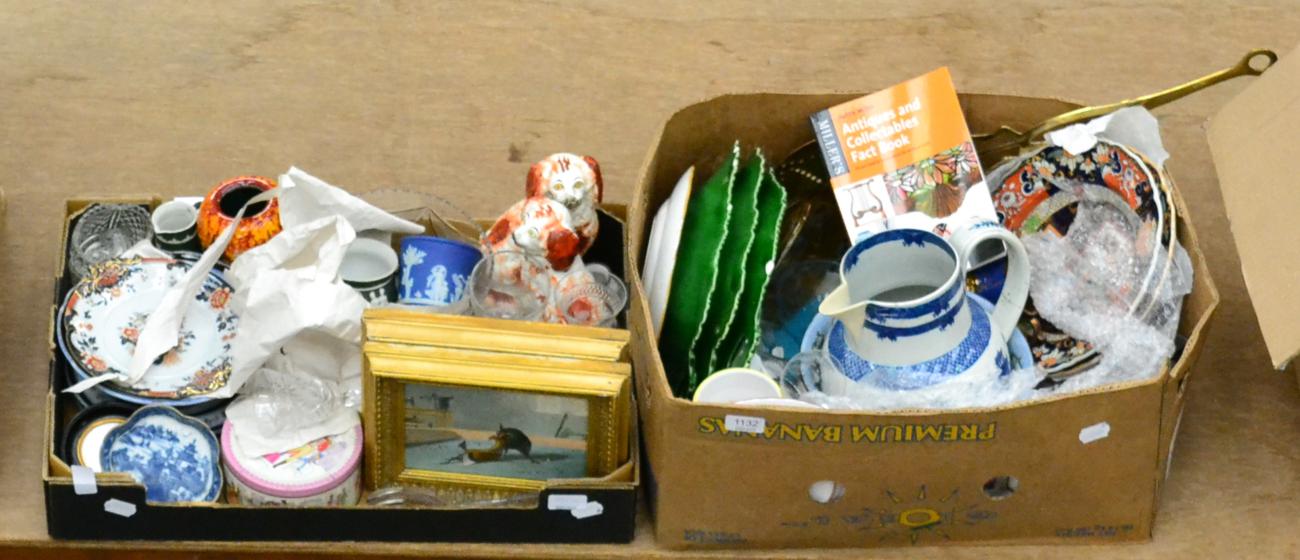 Two boxes of ceramics and glass