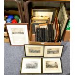 A quantity of 19th century coloured and black and white engravings