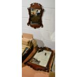 George III fretwork mirror together with another fretwork mirror (a.f.) (2)