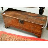 A 19th century oak coffer