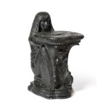 A T.C Brown-Westhead, Moore & Co Garden Seat, modelled as an Egyptian slave girl supporting a