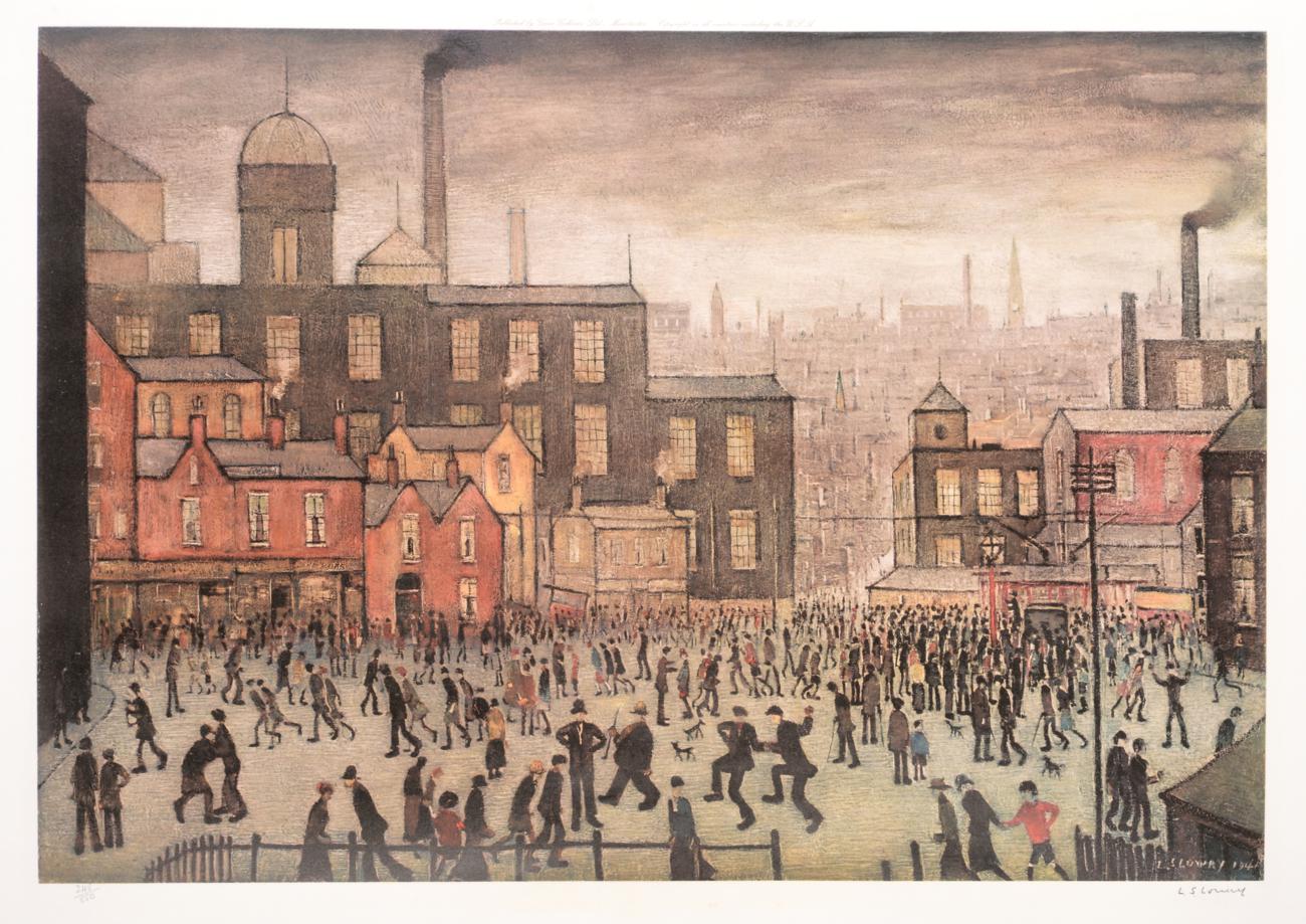 After Laurence Stephen Lowry RA (1887-1976) ''Our Town'' Signed in pencil, numbered 248/850, a