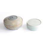 David Andrew Leach (1911-2005): A Porcelain Lidded Box, with incised decoration, covered in a