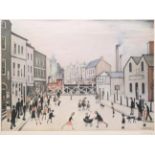 After Laurence Stephen Lowry RA (1887-1976) ''The Level Crossing, Burton on Trent'' Signed in