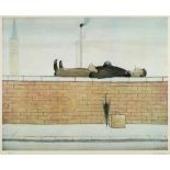 After Laurence Stephen Lowry RA (1887-1976) ''Man Lying on a Wall'' Signed in pencil, numbered 8/