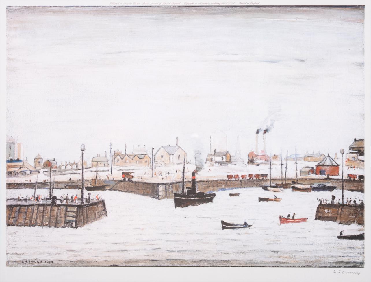 After Laurence Stephen Lowry RA (1887-1976) ''The Harbour'' Signed in pencil, with the blindstamp