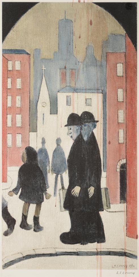 After Laurence Stephen Lowry RA (1887-1976) ''Two Brothers'' Signed in pencil, with the blindstamp