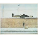 After Laurence Stephen Lowry RA (1887-1976) ''Man Lying on a Wall'' Signed in pencil, numbered 111/
