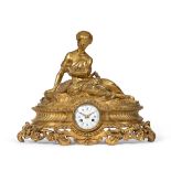 An Ormolu Striking Mantel Clock, signed Raingo Fres, A Paris, circa 1880, surmounted by a maiden