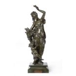 Albert Carrier-Belleuse (French, 1824-1887): ''Ete'', A Patinated Bronze Figure of a Maiden