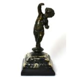 After Niccolo Roccataglata (Italian, 1593-1636): A Bronze Figure of a Dancing Cherub, standing on