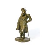 After Giuseppe Grandi (Italian, 1843-1894): Marshal Ney, A Bronze Standing Figure, with head