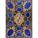 An Extremely Fine Florentine Pietra Dura Table Top, a central cartouche framing the Bavarian coat of