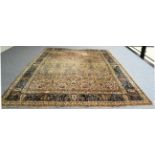 Tabriz Carpet Persian Azerbaijan The abrashed mushroom field with an allover design of palmettes and