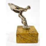 A Rolls-Royce ''Spirit of Ecstasy'' Mascot, after Charles Sykes, to suit Silver Ghost 1911-1914,