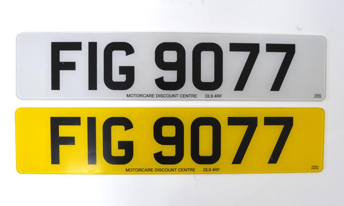 Cherished Registration Number: FIG 9077, with retention certificate Buyer's premium of 10% (+VAT)