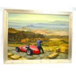 Trevor Neal (b.1947) Maserati A6 GCM raced by Fangio in 1953, with the driver surveying the