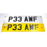 Cherished Registration Number P33 AWF, with retention certificate Buyer's premium of 10% (+VAT)