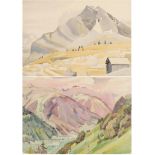 Edith Lawrence (1890-1973) ''Switzerland'' Inscribed verso in pencil, pencil and watercolour,