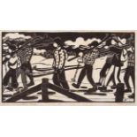 Lill Tschudi (1911-2004) Swiss ''Boys with Skis'' Signed in pencil, inscribed and numbered 14/100,