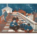 Lill Tschudi (1911-2004) Swiss ''Chioggia'' Signed in pencil, inscribed and numbered 4/50, linocut