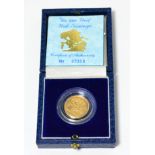 Gold Proof Half Sovereign 1988, with cert, in CofI, FDC