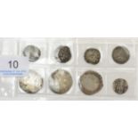 7 x English Hammered Silver Coins comprising: Edward I, 3 x pennies: London Mint, Durham Mint &