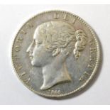 Victoria, Crown 1844 star stops; cleaned, light contact marks/hairlines & a couple of rev. edge