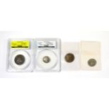 3 x Roman Coins comprising: Roman Republic silver denarius: Appius Claudius Pulcher, T. Manlius