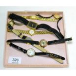 Two 9ct gold watches and six dress watches