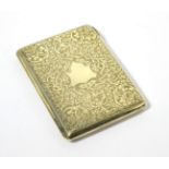 A silver Victorian Aide Memoir, case stamped GU 3.9ozt