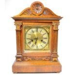 A late 19th century cased table clock