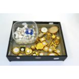 A collection of 20th century miniature timepieces and thimbles (qty)