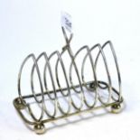 A silver six division toast rack 6.7ozt