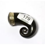 A 19th century horn snuff mull