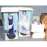 Three Franklin Mint Diana Princess of Wales porcelain dolls, boxed
