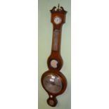 A Victorian mahogany wheel barometer