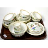 Two Meissen part tea and breakfast services (seconds), on two trays