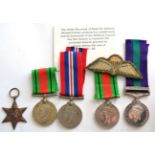 A Second World War Group of Four, comprising QEII General Service Medal with Palestine clasp, to