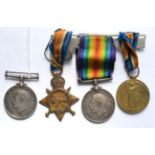 A First World War Trio, awarded to 2421 PTE.A.GARSIDE. W.YORK:R., comprising 1914-15 Star, British