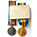 A First World War Pair, to 46346 PTE.R.STRINGER. W.YORKS.R. comprising British War Medal and Victory