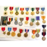A Collection of Twenty Five Assorted US Medals, including Coastguard, Faithful Service Texas