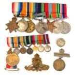 A First/Second World War Group of Seven Medals and the Miniatures, awarded to 1528 DVR. W.D. ION.