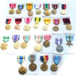 A Collection of Twenty Five Assorted US Medals, including Liberation of Kuwait, Vietnam Service,