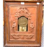 A First World War Memorial Plaque, to JOHN HENRY CROSS, set into a glazed oak display frame with